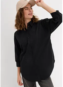 Bavlněná oversize košile s 3/4 rukávem, bonprix