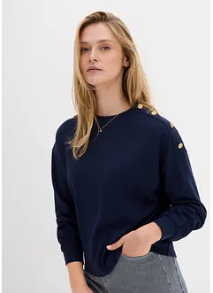 Mikina s knoflíky, bonprix