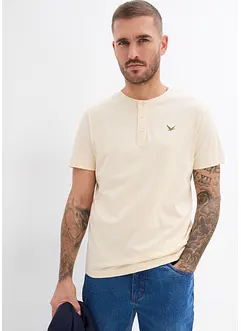 Henley tričko z čisté organické bavlny (3 ks v balení), bonprix