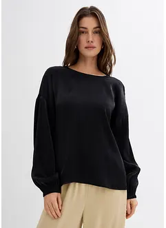 Oversize halenka se šněrováním, ze směsi s viskózou, bonprix
