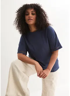 Tričko s detailem na rukávech, bonprix