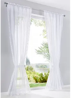 Vyšívaná záclona s dekorační sponou (1 ks), bonprix