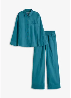 Tkané Oversize pyžamo z bavlny, bonprix