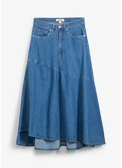 Džínová midi sukně, High Waist, bonprix