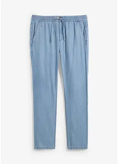 Lehké džíny bez zapínání a se lnem, Regular Fit, Straight, bonprix