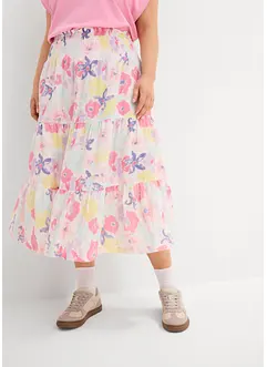 Volánová sukně z mušelínu, bonprix