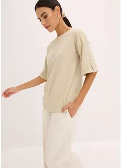 Triko ze třpytivé viskózy, s lesklým potiskem, bonprix