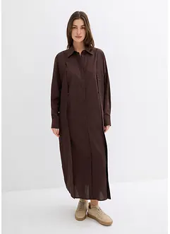 Oversize košilové šaty z viskózové směsi, bonprix