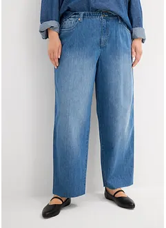 Baggy džíny, Mid Waist, pohodlný pas, Super Soft, bonprix