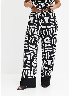 Žerzejové kalhoty s potiskem, bonprix
