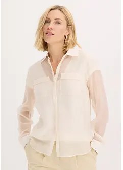 Transparentní halenka se strukturou, bonprix