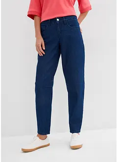 Džíny Barrel, Mid Waist, organická bavlna, bonprix