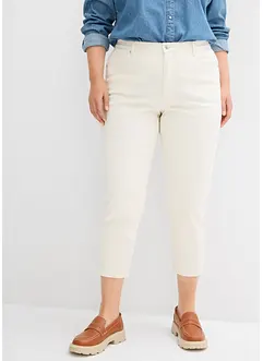 Džíny Mom, High Waist, nízký podíl streče, zkrácené, bonprix