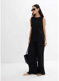 Halenkový top z mačkané viskózové směsi, bonprix