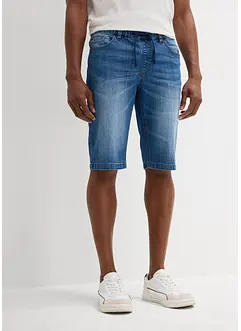 Lehké dlouhé džínové bermudy z teplákoviny, Regular Fit, bonprix