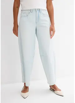 Balónové džíny Mid Waist, Super Soft, zkrácené, bonprix