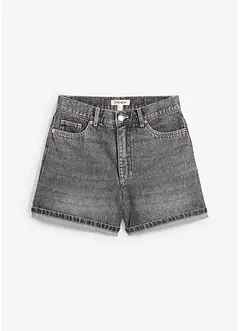 Džínové šortky High Waist, nízký podíl streče, bonprix