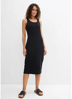 Šaty na ramínka ze streče z organické bavlny, bonprix