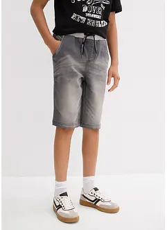 Teplákové džínové bermudy, Regular Fit, bonprix