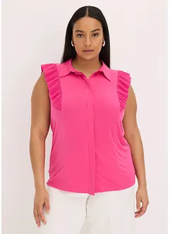 Úpletová halenka s volány, bonprix