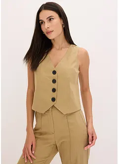 Kostýmková vesta se lnem, bonprix