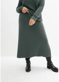 Pletená sukně, lehce zvonová, bonprix