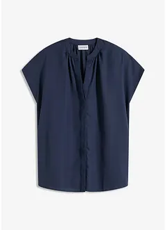 Halenka se skrytou knoflíkovou légou, krátký rukáv, bonprix