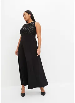 Dlouhé šaty s pajetkovou výšivkou, bonprix