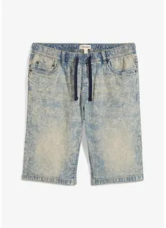 Lehké džínové bermudy bez zapínání Slim Fit, bonprix