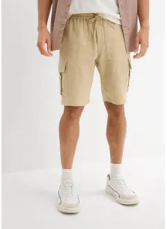 Bermudy ze vzdušného mušelínu, Regular Fit, bonprix