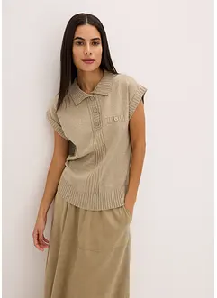 Polo svetr s bavlnou, bonprix