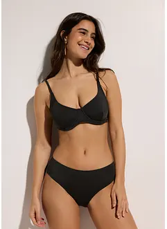 Bikiny, horní díl s kosticemi, z lesklého materiálu, bonprix