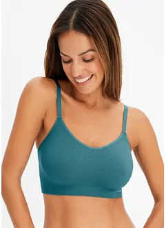 Bezešvý podprsenkový top Feel Comfort, žebrovaný, bonprix