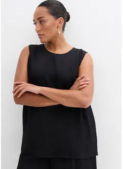 Halenkový top z mačkané viskózové směsi, bonprix