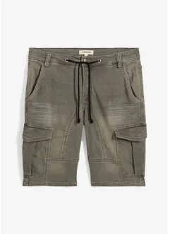 Džínové bermudy z teplákoviny, Regular Fit, bonprix