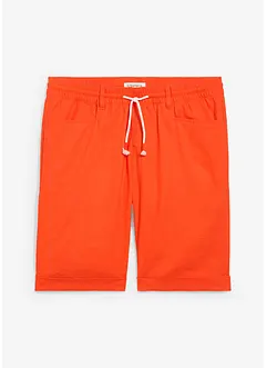 Bermudy bez zapínání, ze směsi lnu, Regular Fit, bonprix