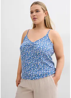 Květovaný top ze splývavé viskózy, bonprix