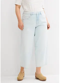 Balónové džíny Mid Waist, Super Soft, zkrácené, bonprix