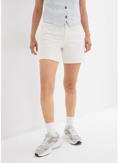 Džínové bermudy Mid Waist, Low Stretch, bonprix