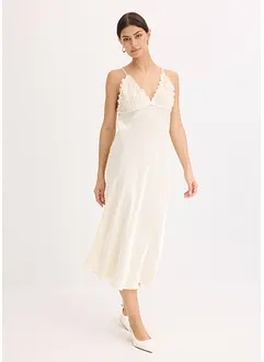 Dlouhé šaty ze splývavého saténu, bonprix