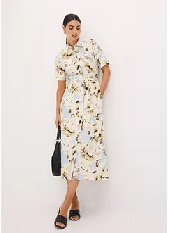 Košilové šaty z viskózy, s páskem na zavazování, bonprix