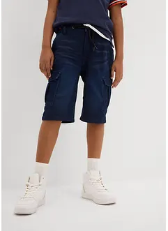 Džínové bermudy z teplákoviny, Regular Fit, bonprix