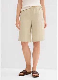 Bermudy ze směsi lnu a viskózy, High Waist, bonprix