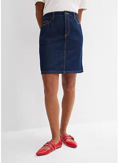 Džínová sukně Mid Waist, Low Stretch, bonprix