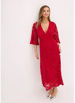 Krajkové šaty s volány, bonprix