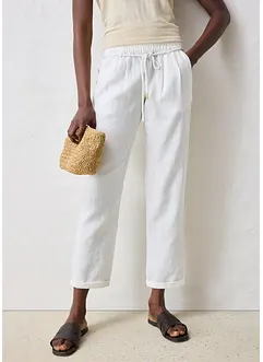 Kalhoty bez zapínání, z čistého lnu, bonprix