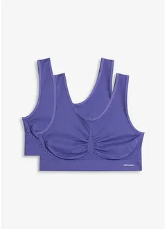 Bezešvý podprsenkový top Feel Comfort (2 ks v balení), bonprix