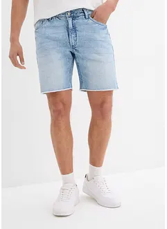 Dlouhé džínové šortky s nezačištěnými okraji, Relaxed Fit, bonprix