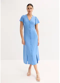 Úpletové šaty s rozparkem, bonprix