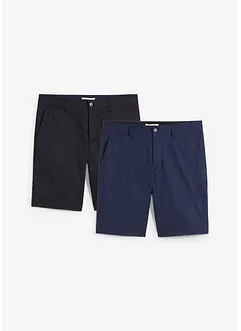 Strečové chino bermudy, Regular Fit (2 ks v balení), bonprix